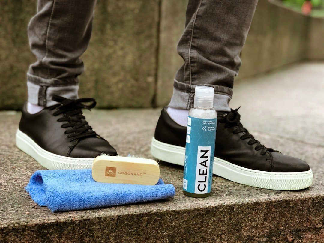 Shoe cleaning kit supplies for leather, suede, and textile shoes